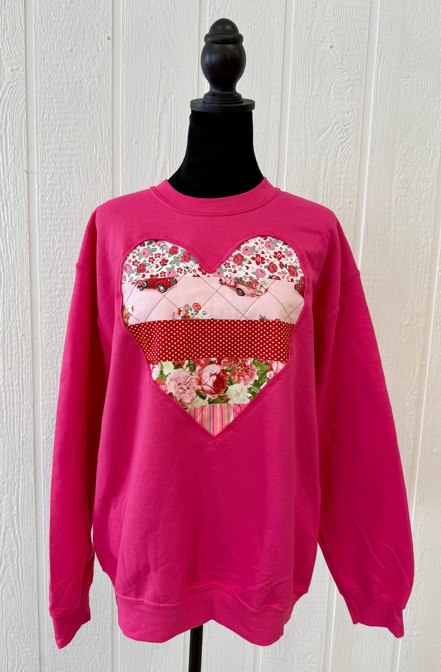 Hot Pink Heart Sweater