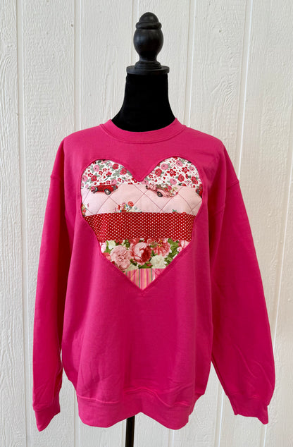 Hot Pink Heart Sweater