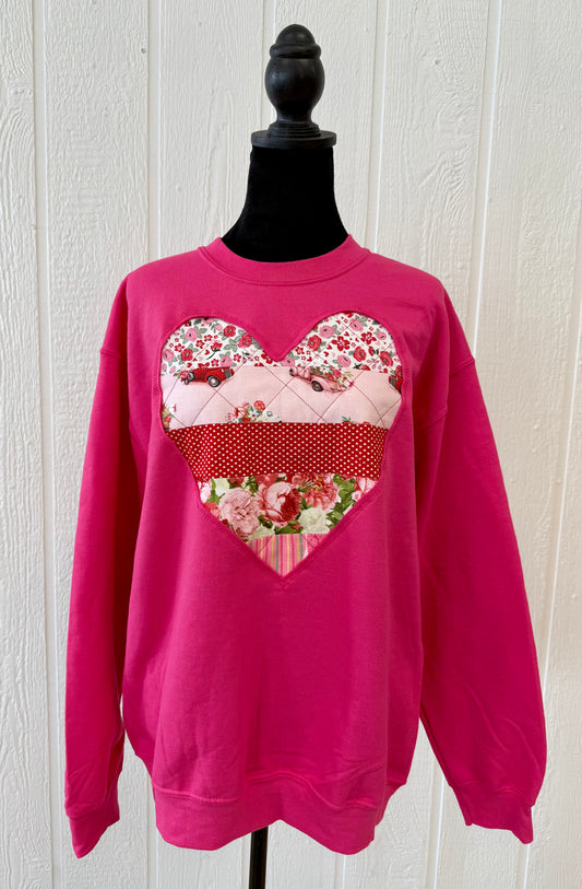 Hot Pink Heart Sweater