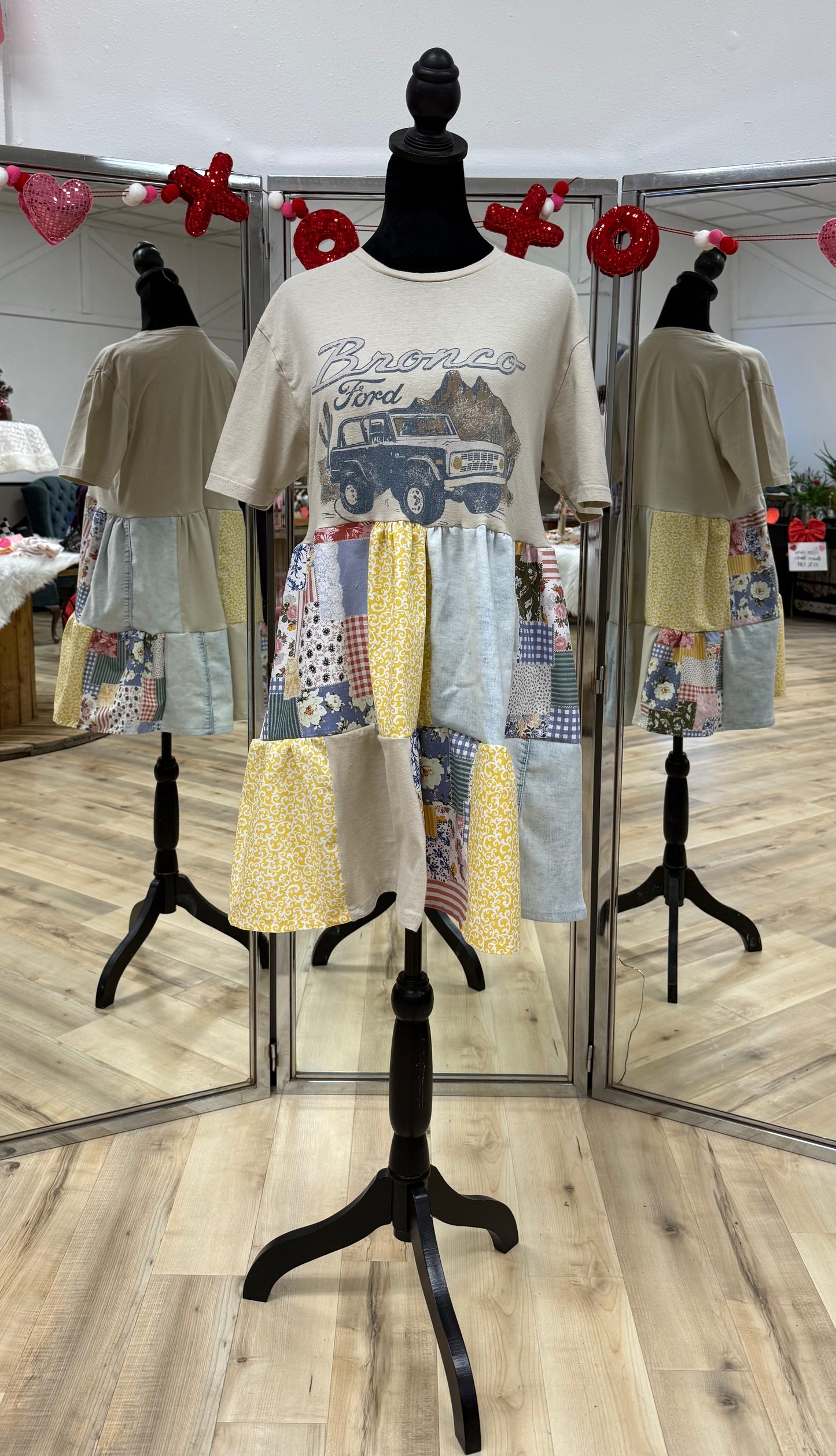 Presley- the Upcycled patchwork dress