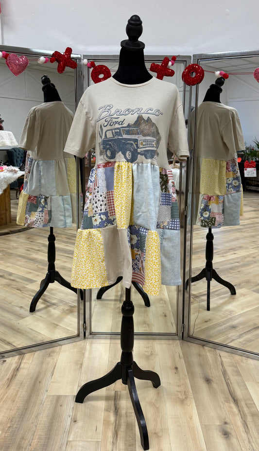 Presley- the Upcycled patchwork dress